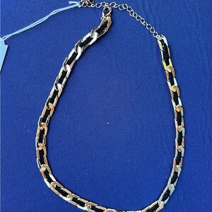 Park Lane Elegant Gold and Black Chain Necklace